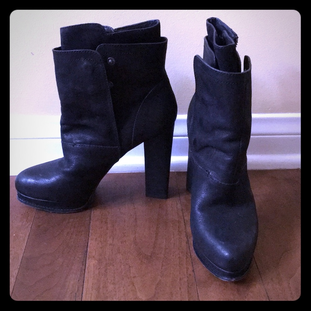 Lavender Vera Wang Leather Boots